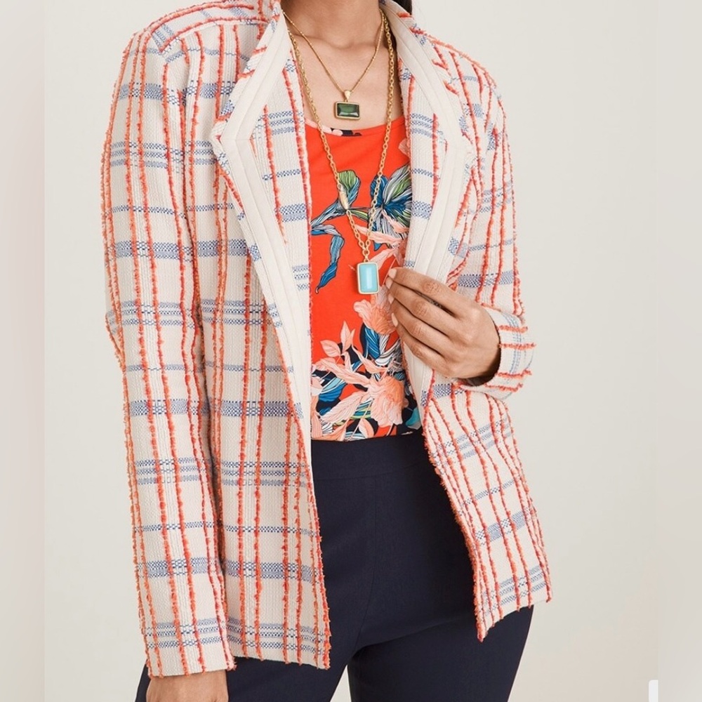 CHICO’s - Striped Tweed Jacket / Size 2